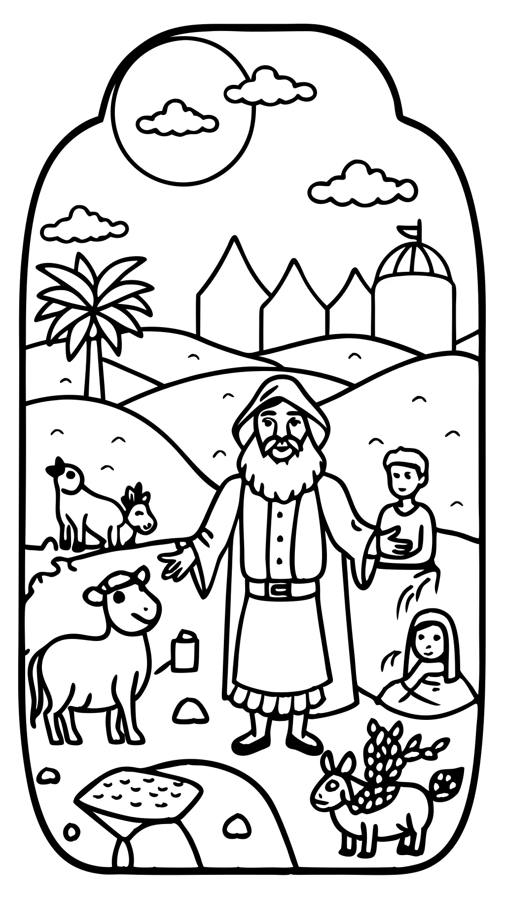 abraham coloring pages